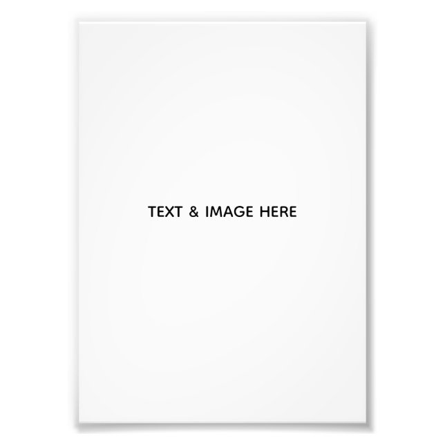 Create Your Own white Photo Print (Front)