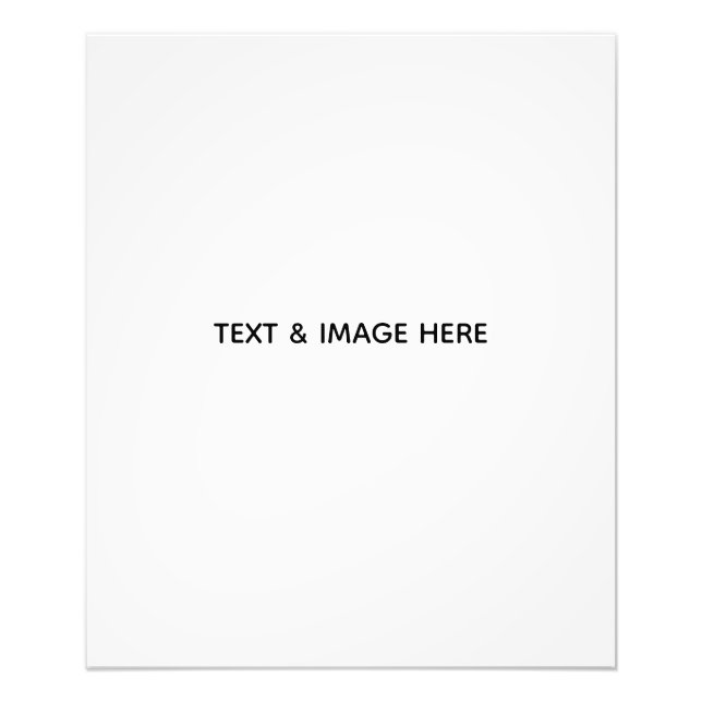Create Your Own white Photo Print (Front)