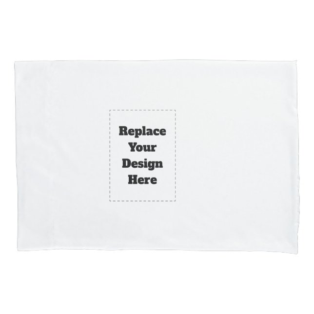 Create Your Own white  Pillowcase (Front)