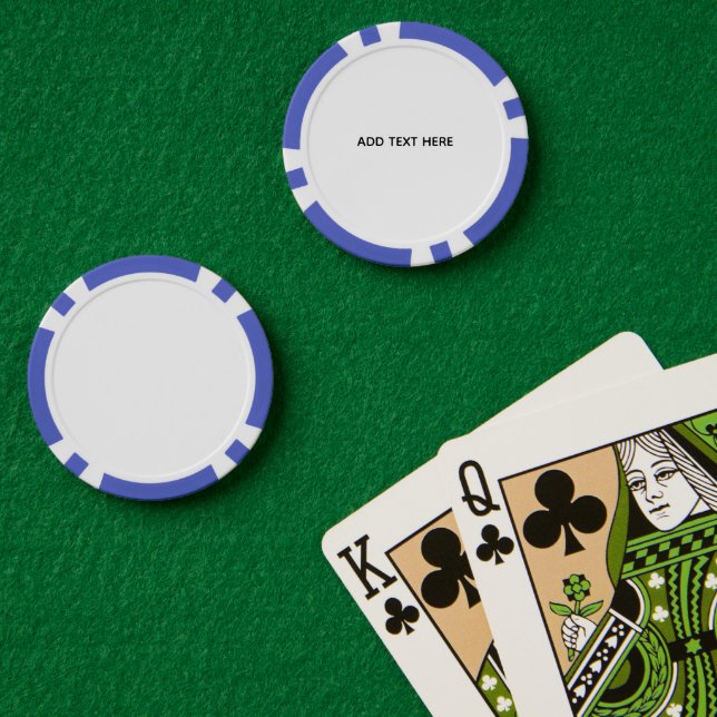Create Your Own White  Poker Chips (Poker Table (Double))