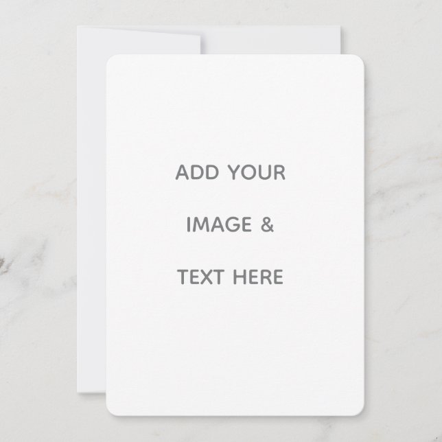 Create Your Own white  Save The Date (Front)