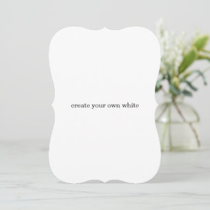 create your own white save the date