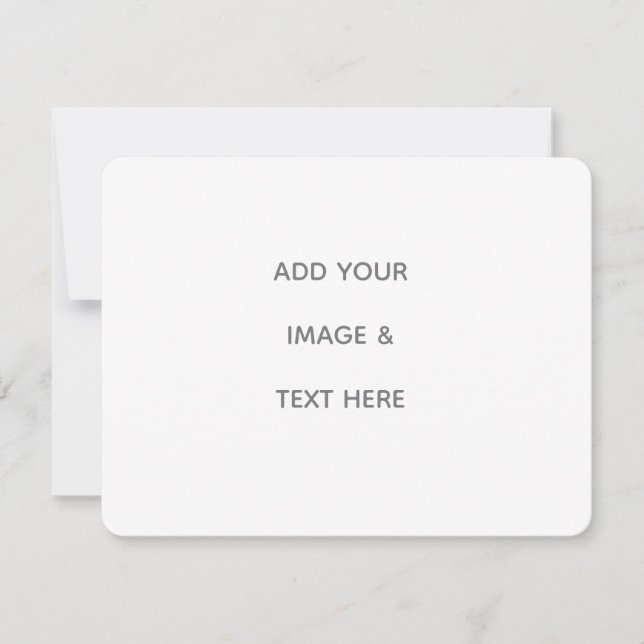 Create Your Own white  Save The Date (Front)