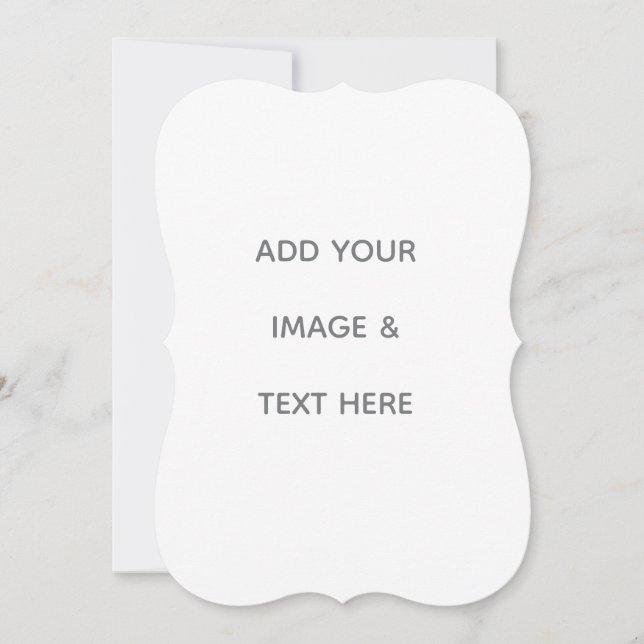 Create Your Own white  Save The Date (Front)