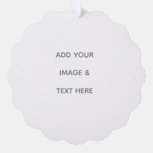 Create Your Own white  Save The Date Ornament Card