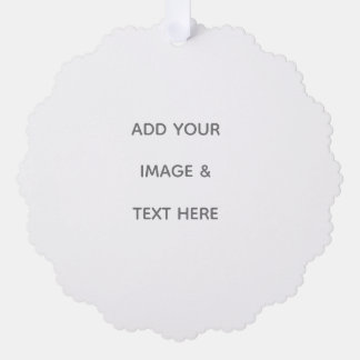 Create Your Own white  Save The Date Ornament Card