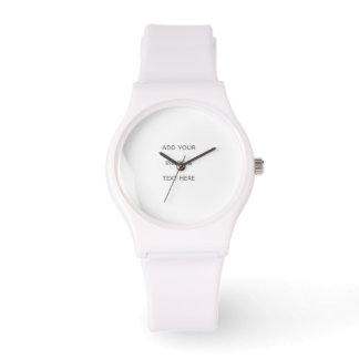Create Your Own white  Save The Date Watch