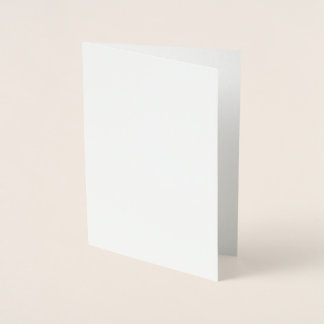 Create Your Own White Simple Foil Card