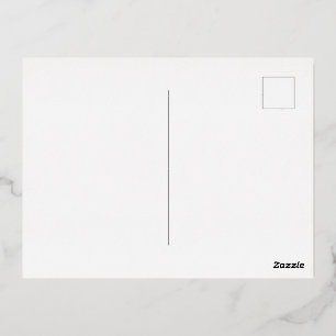 Create Your Own white simple Foil Holiday Postcard