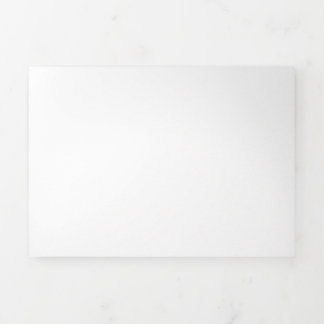 Create Your Own white simple Tri-Fold Holiday Card