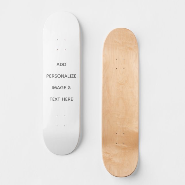 Create Your Own white  Skateboard (Front)