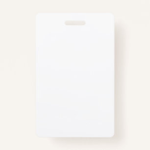 Create Your Own White Solid Custom Badge