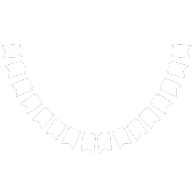 Create Your Own White Solid Custom Bunting Flags (All)