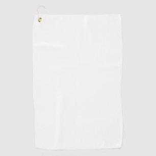 Create Your Own White Solid Custom Golf Towel