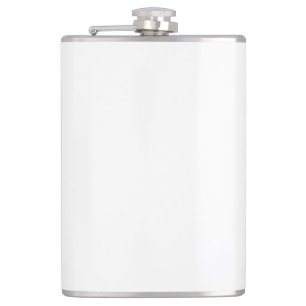 Create Your Own White Solid Custom Hip Flask