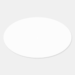 Create Your Own White Solid Custom Oval Sticker