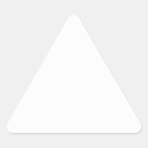 Create Your Own White Solid Custom Triangle Sticker