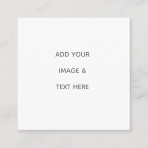 Create Your Own white Square Business Card
