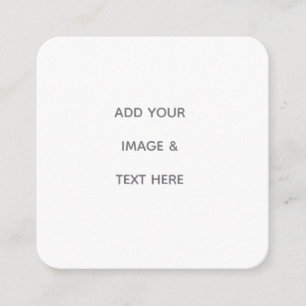 Create Your Own white  Square Business Card