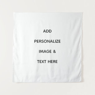 Create Your Own white Square Tapestry
