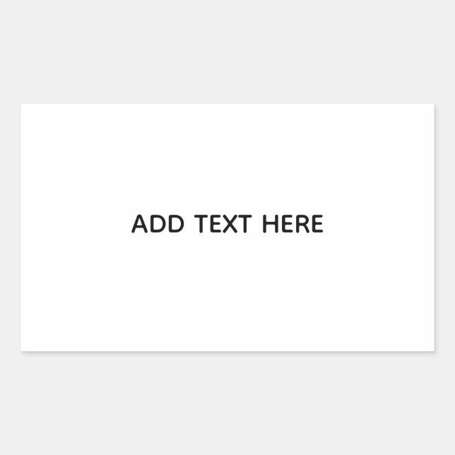 Create Your Own White  Sticker (Front)