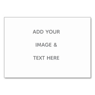 Create Your Own white  Table Number