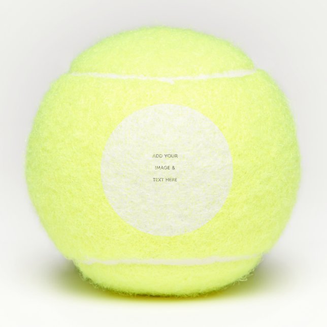 Create Your Own white  Tennis Balls (Front)