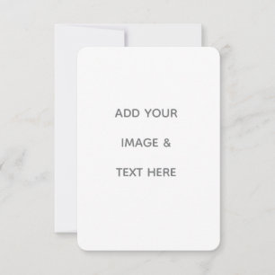 Create Your Own white  Thank You Card