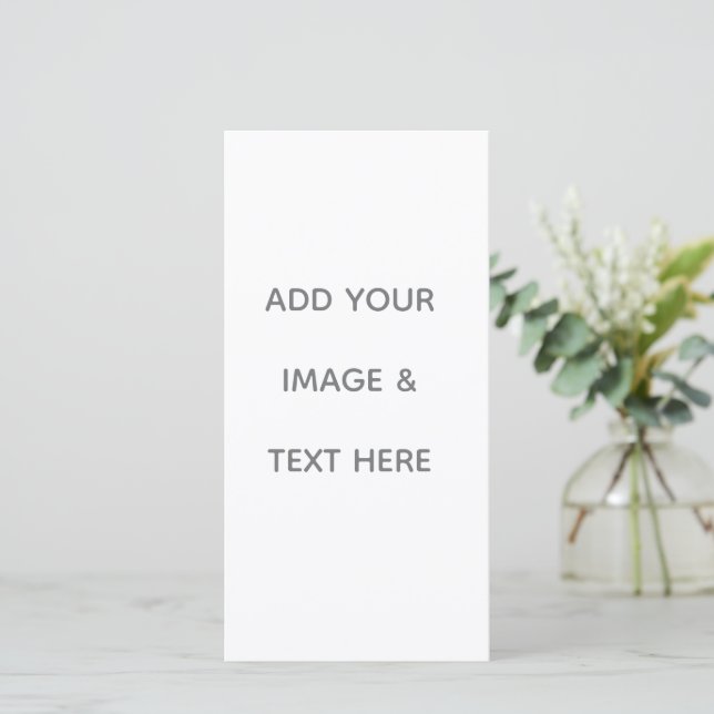 Create Your Own white  Thank You Card (Standing Front)