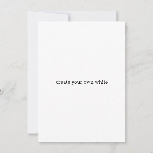 create your own white  thank you card (Front)