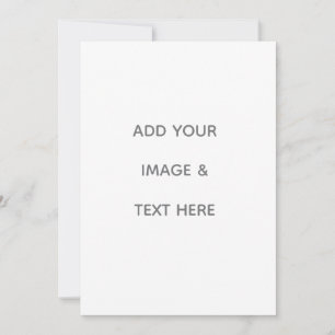 Create Your Own white  Thank You Card