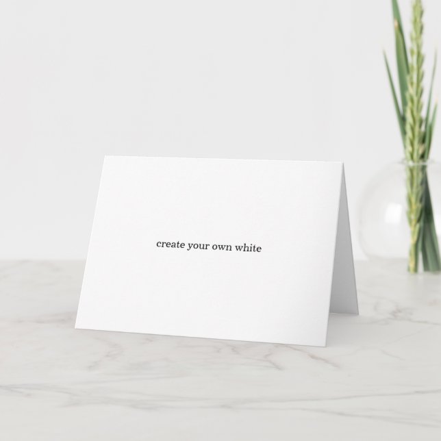 create your own white  thank you card (Front)