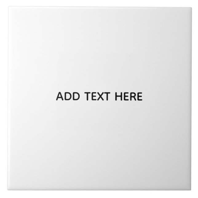 Create Your Own White  Tile (Front)