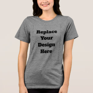 Create Your Own white  Tri-Blend Shirt