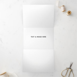 Create Your Own white Tri-Fold Announcement