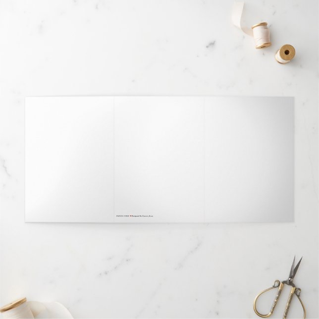  Create Your Own white Tri-Fold Holiday Card (Outside)