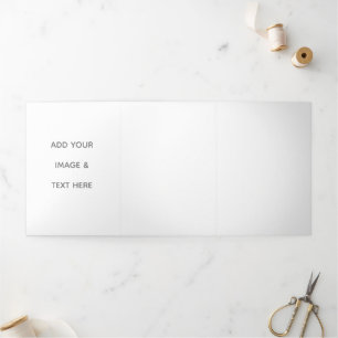 Create Your Own white  Tri-Fold Invitation