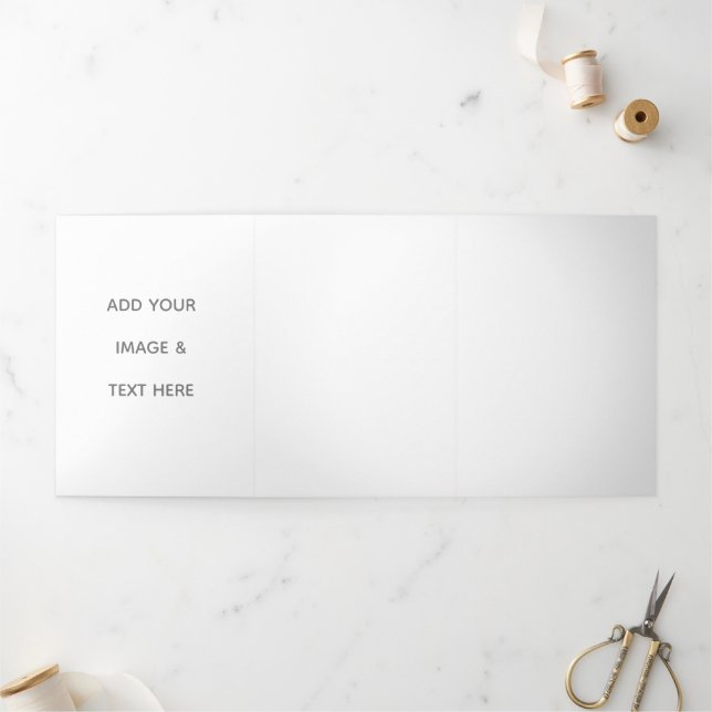 Create Your Own white  Tri-Fold Invitation (Outside)