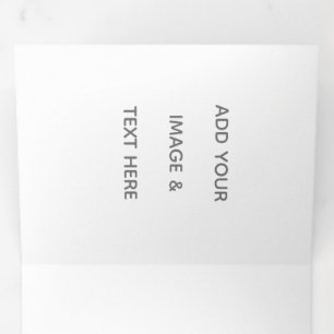 Create Your Own white  Tri-Fold Invitation