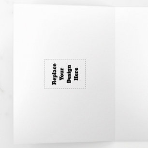 Create Your Own white  Tri-Fold Invitation