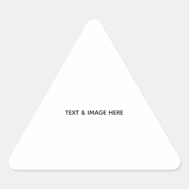 Create Your Own white Triangle Sticker (Front)