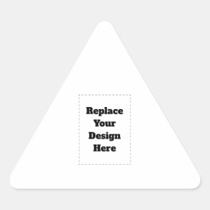Create Your Own white Triangle Sticker