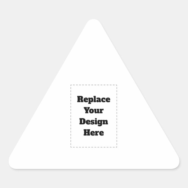 Create Your Own white  Triangle Sticker (Front)