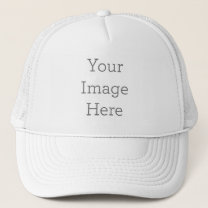 Create Your Own White Trucker Hat