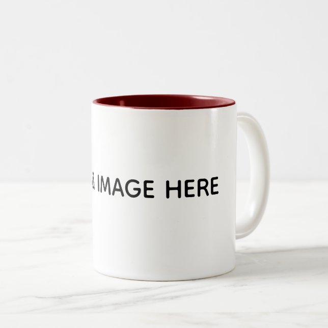 Create Your Own white Two-Tone Coffee Mug (Front Right)