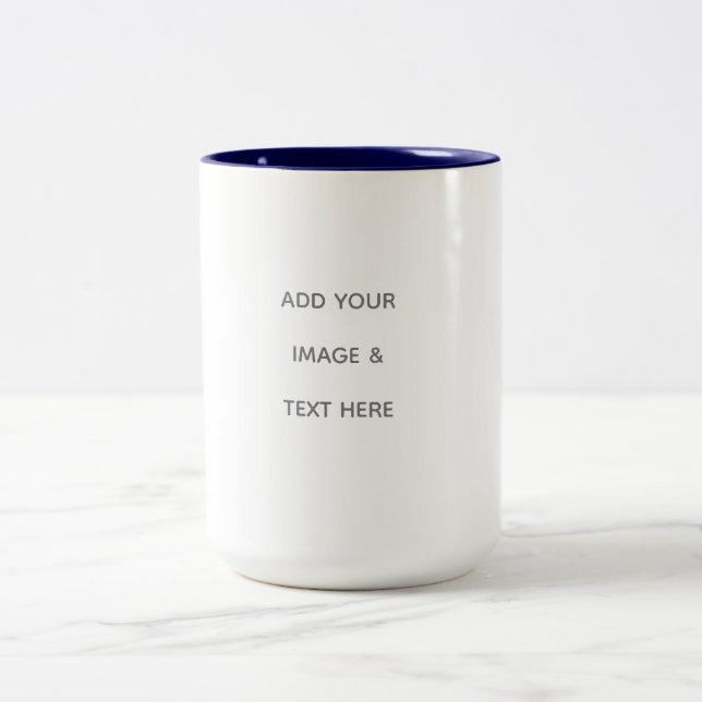 Create Your Own white  Two-Tone Coffee Mug (Center)