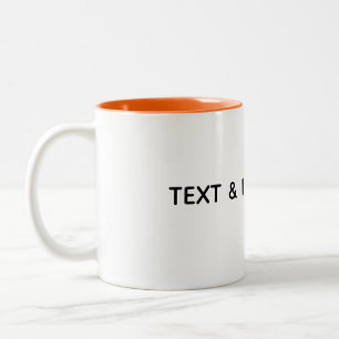 Create Your Own white Two-Tone Coffee Mug