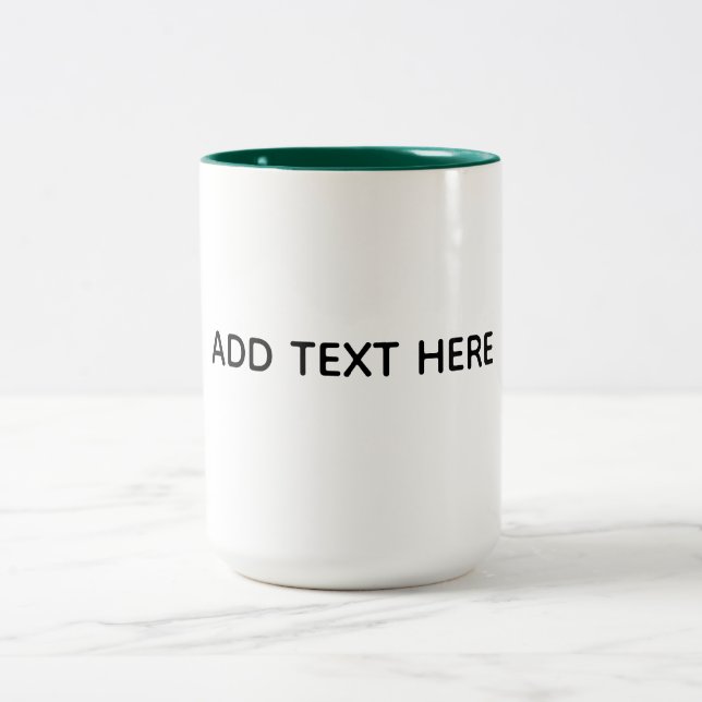 Create Your Own White  Two-Tone Coffee Mug (Center)