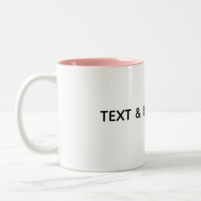 Create Your Own white Two-Tone Coffee Mug (Left)