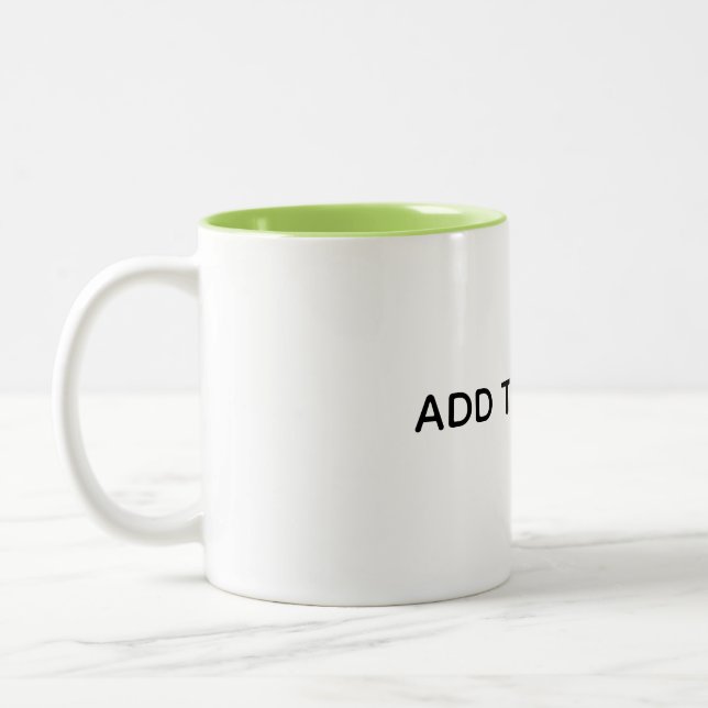 Create Your Own White  Two-Tone Coffee Mug (Left)